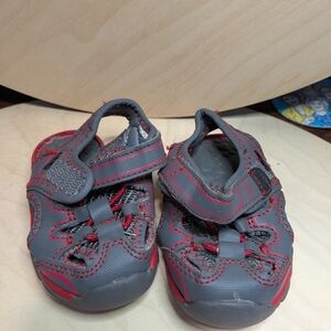 Wonder Nation Kids Red and Gray Sandals